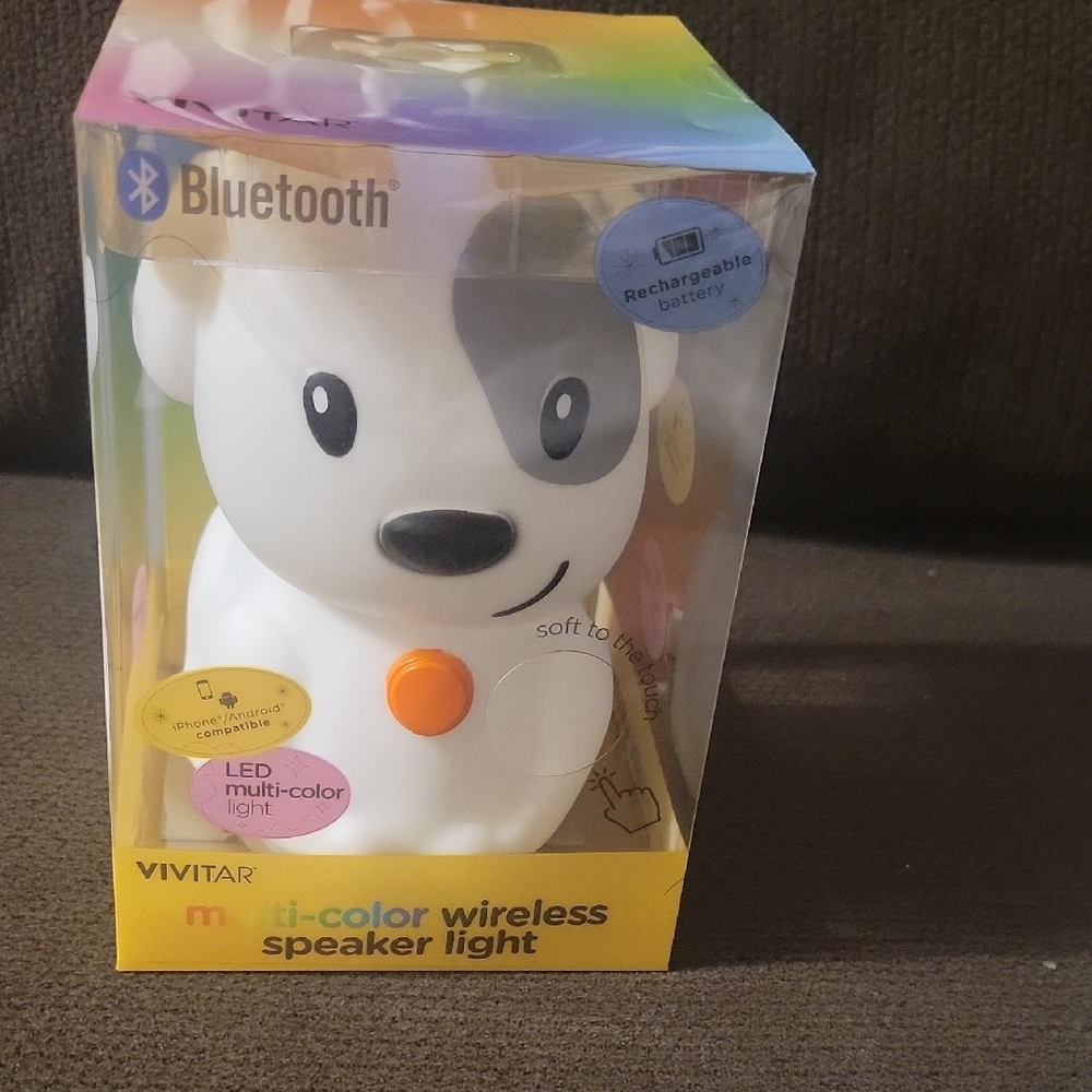 VIVITAR Multi- Color Wireless Speaker Light Dog